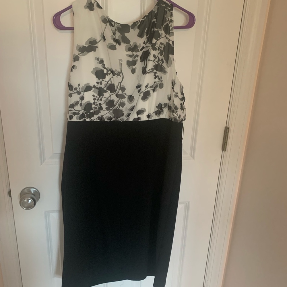 Maurices Black and White Floral Midi Dress